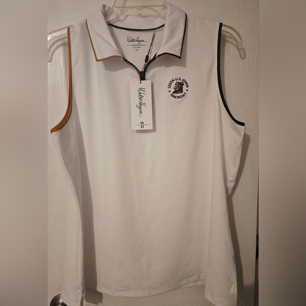 Walter Hagen White Sleeveless Polo Shirt Size XXL